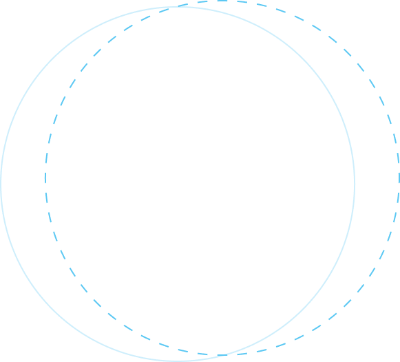 Decorative dashed circle outline