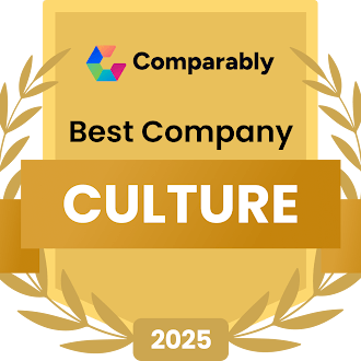 Comparably Best Company Culture 2025 award badge