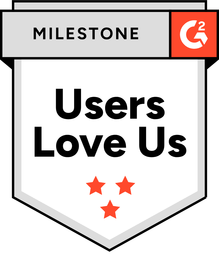 G2 'Users Love Us' award badge