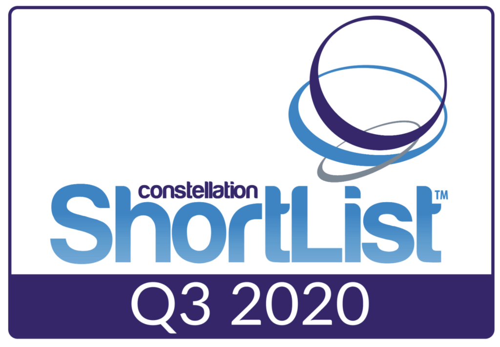 Constellation ShortList Q3 2020 award badge