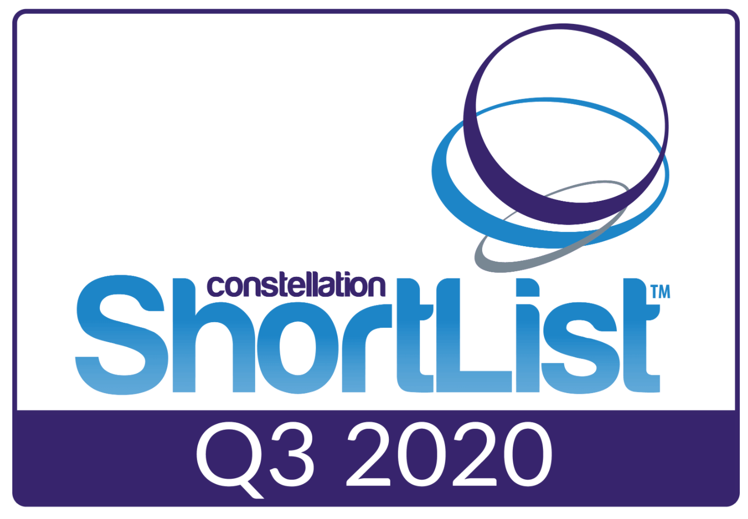 Constellation ShortList Q3 2020 award badge