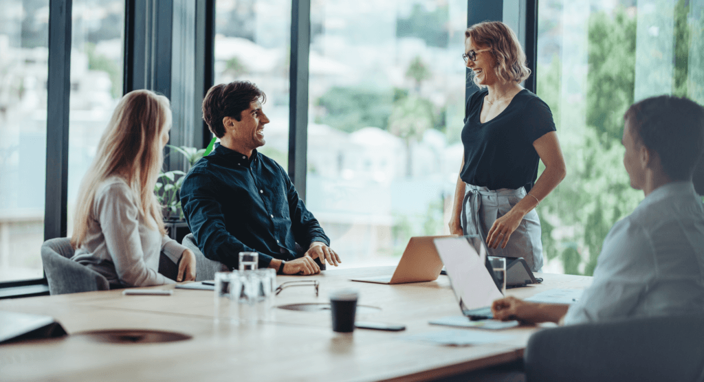 Business team meeting in a conference room