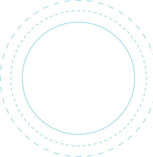 Decorative dashed circle outline