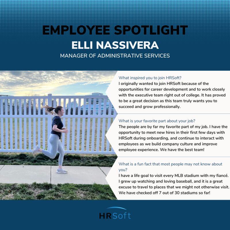 Employee spotlight graphic for Elli Nassivera