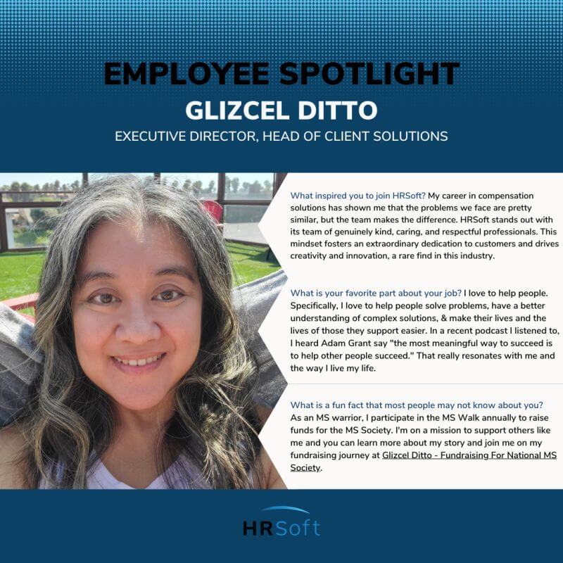 Employee spotlight graphic for Glizcel Ditto