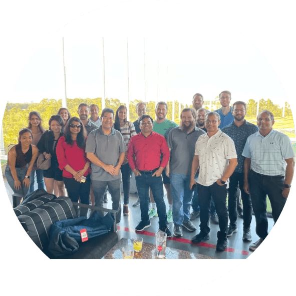 Group photo of a company team
