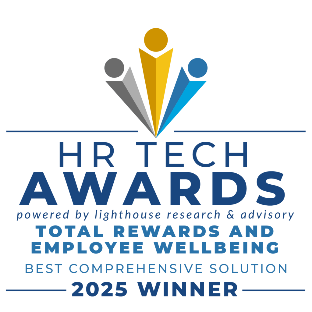 HR Tech Awards 2025 Winner badge for Best Comprehensive Total Rewards and Employee Wellbeing Solution