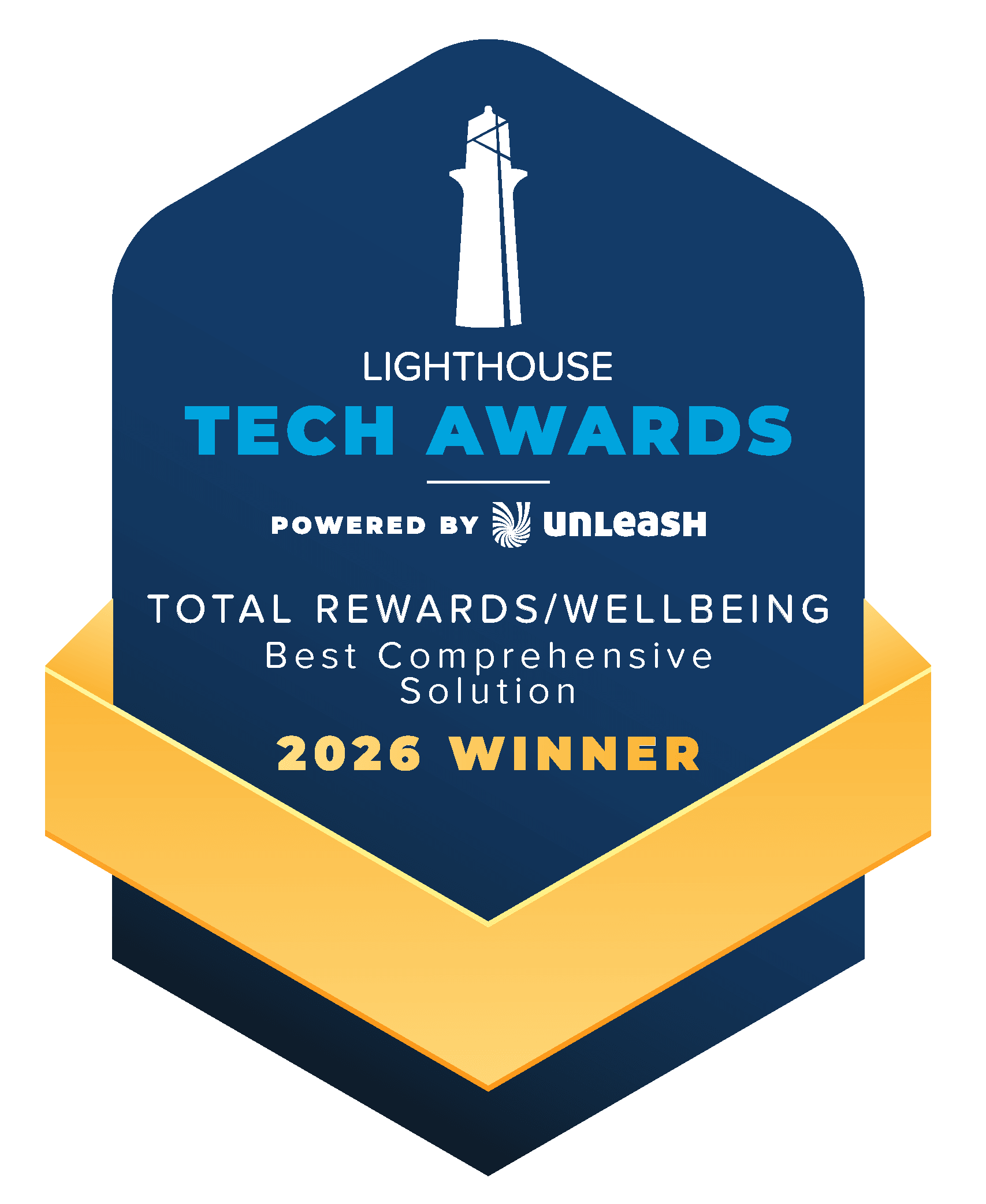 Lighthouse HR Tech Awards 2026 Winner badge for Best Comprehensive Total Rewards and Wellbeing