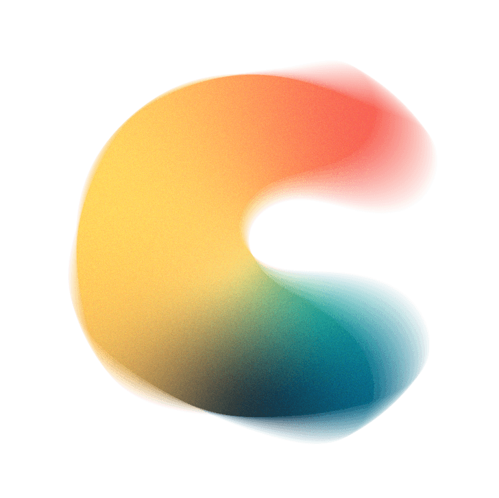 Colorful gradient abstract shape