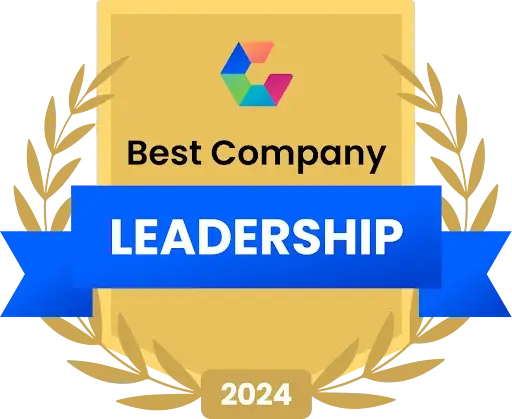 Comparably Best Company Leadership 2024 award badge
