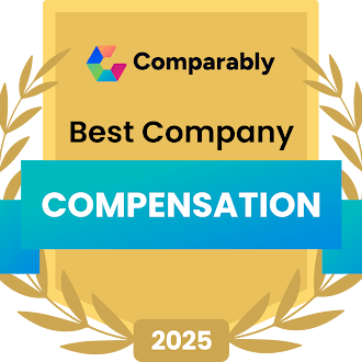 Comparably Best Company Compensation 2025 award badge